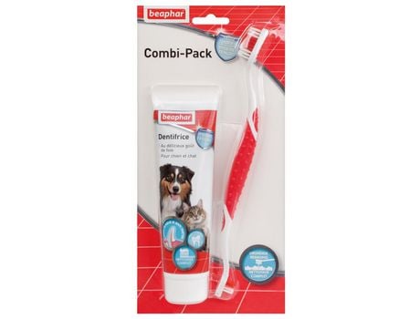 Pasta Dentifrica Combi-Pack Y Cepillo para Perros Y Gatos BEAPHAR