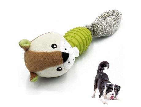 Juguete De Peluche Duradero Interactivo Para Perros Con Chirriador Y Papel Arrugado, Juguetes De Goma Para Masticar, Sello ZMDECQNA