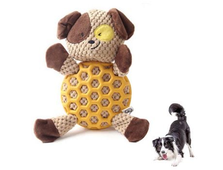 Juguete De Peluche Para Perros Tug Of War Con Papel Arrugado De Algodón, Juguetes De Peluche Para Perros Para Masticar, Caqui ZMDECQNA