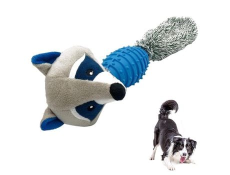 Juguete De Peluche Duradero Interactivo Para Perros Con Chirriador Y Papel Arrugado, Juguetes De Goma Para Masticar, Mapache ZMDECQNA