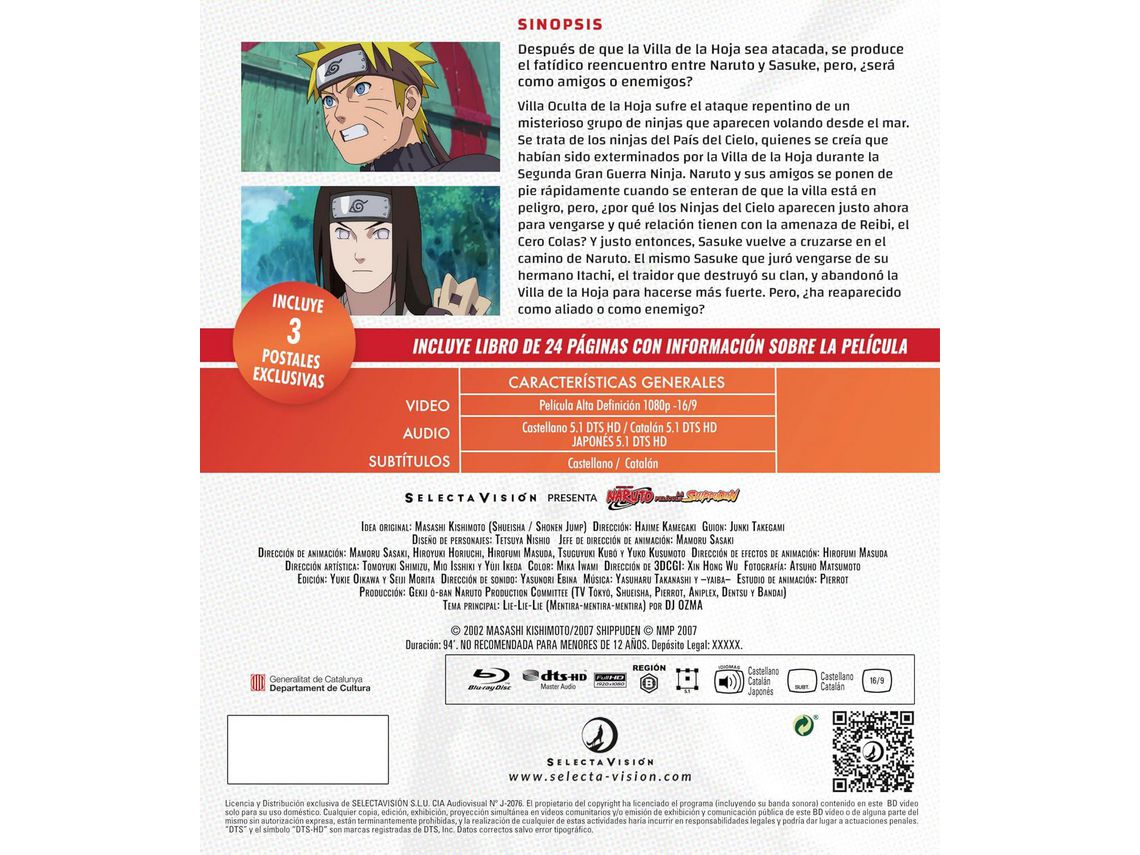 Naruto Shippûden: The Movie / Naruto Shippuden Película 1. Naruto  Shippuden: La Película | Worten.es