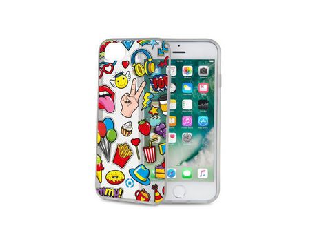 Funda para iPhone SE CELLY Piel Sintética Multicolor