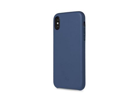 Funda para iPhone XS Max CELLY Piel Azul