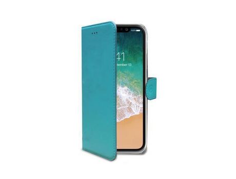 Funda Folio para iPhone XS CELLY Piel Azul