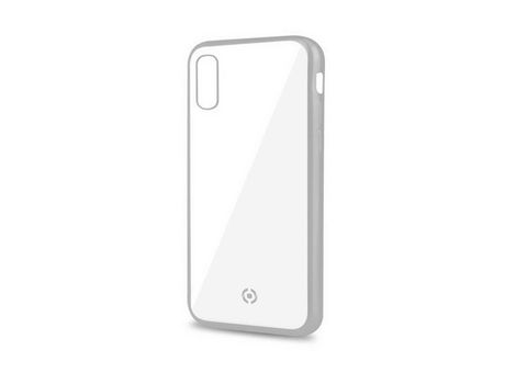 Funda para iPhone XS Max CELLY Piel Sintética Plateado