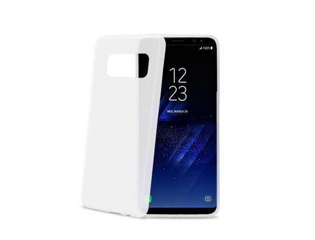 Funda para Samsung Galaxy S8+ CELLY Piel Sintética Blanco