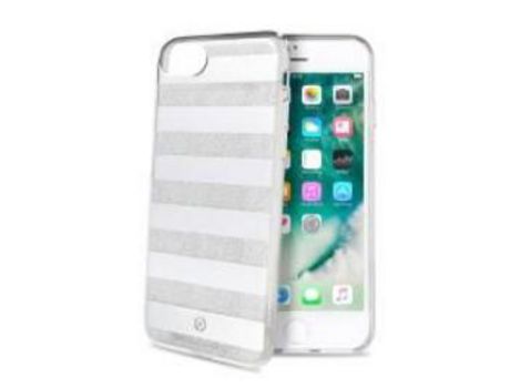 Funda para iPhone 7 CELLY Piel Sintética Plateado