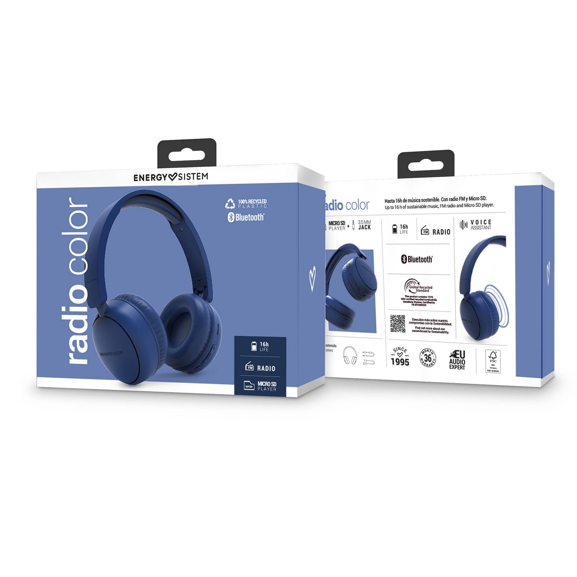 Auriculares Energy Sistem Headtuner FM Bluetooh Graphite