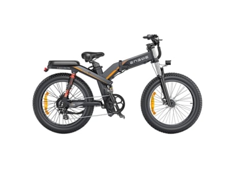 Bicicleta eléctrica ENGWE X24 48V 1000W 19.2Ah y 10Ah Batería dual - Negro