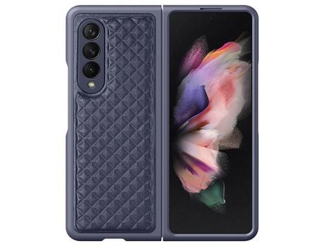 Funda para Samsung Galaxy Z Fold 3 5G DUX DUCIS Piel Sintética Azul