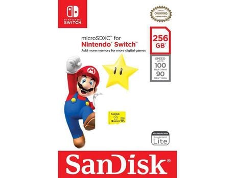 Tarjeta de Memória SANDISK Super Mario Super Star Edition 256Gb Microsdxc Uhs-I para Nintendo Switch Switch Lite y Switch Oled