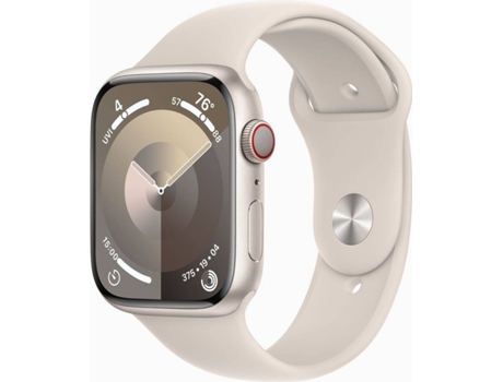 APPLE Watch Series 9 GPS+Cellular 45 mm Blanco Estrella con Correa Deportiva Blanco Estrella (Talla: S/M)