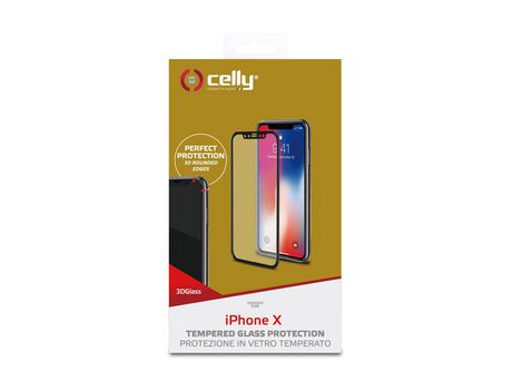 Protector de Pantalla para iPhone XS CELLY Vidrio Templado Transparente