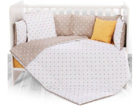 Juego de Textil de Cama Rejillas LORELLI LILY Ranforce Crwons Latte (5 Piezas)