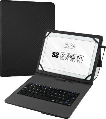 Funda Teclado Universal 10.1'' SUBBLIM Pro USB Negro