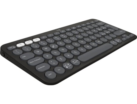 LOGITECH Pebble Keys 2 K380s teclado RF Wireless Bluetooth QWERTY Italiano Grafito