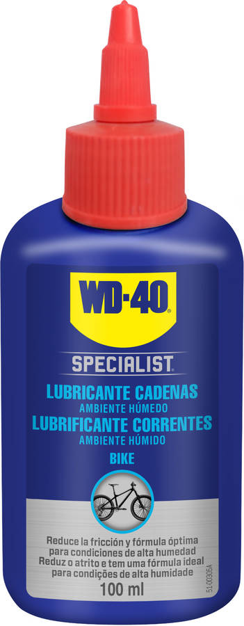 Lubricante de Cadenas Ambiente Húmedo para Bike WD40 Specialist 34915 (100 ml)