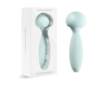 Vibrador Recargable con Diseño de Cabeza de Seta Suave Vibrador Inalámbrico Impermeable para Mujer Verde BISBISOUS