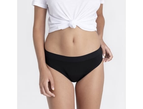 Braguitas Menstruales PLATANOMELÓN Kiwitas Classic Sporty Negro (Talla: S)