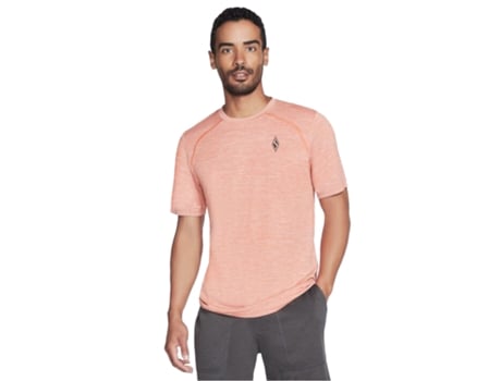 Camiseta SKECHERS Hombre (Poliéster - Naranja - L)