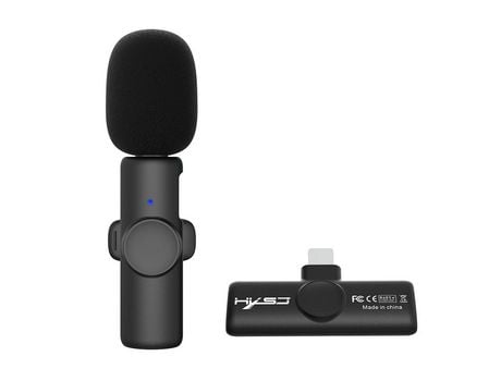 Micrófono inalámbrico HXSJ F18 2,4G, distancia de transmisión de hasta 20m, Plug and Play para transmisión en vivo, grabación de Vlogs, interfaz ti...