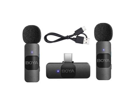 BOYA BY-V1 One-Trigger-One 2.4G Sistema con micrófono inalámbrico Micrófono con clip para teléfono #4