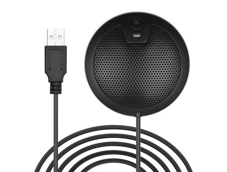 Micrófono de condensador de escritorio USB Micrófono omnidireccional de 360 con cable de 2 m de largo para videoconferencia por computadora Enseñan...