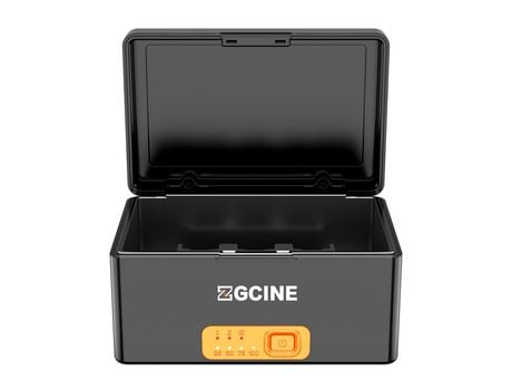 Estuche de carga para micrófono inalámbrico ZGCINE PS-R30pro Caja de carga de 3 ranuras negro