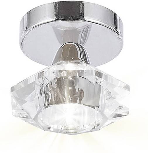 Plafón ALEMAR Chic (Plateado - G9 - 40 W - Cristal)