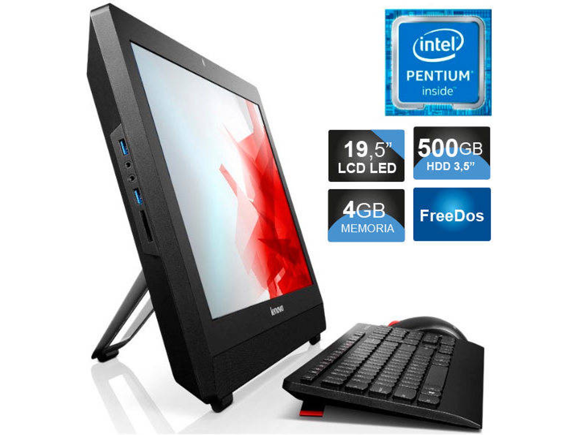 All in One LENOVO S200z (19.5'' - Intel Pentium J3710 - 4 GB RAM - 500 GB HDD - Intel HD 405)