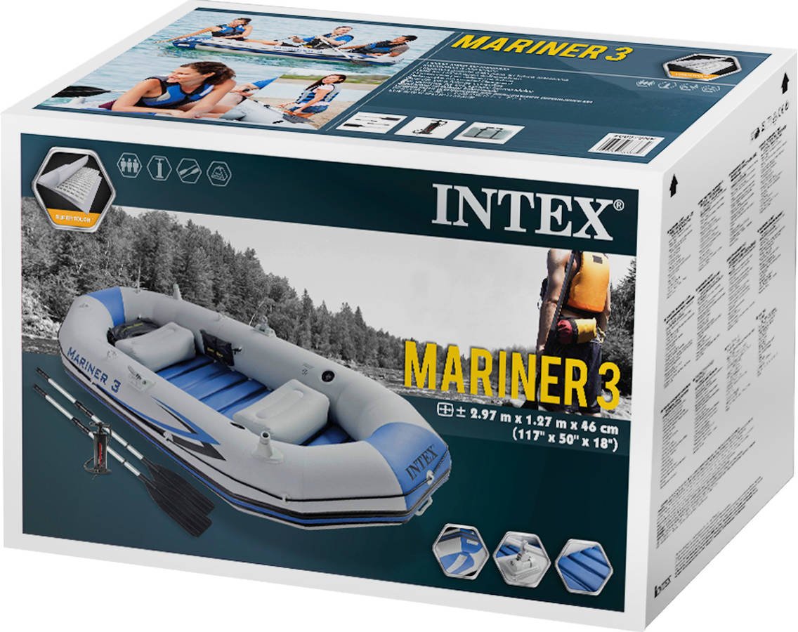 Barca Hinchable con Remos INTEX Mariner 3 (297 x 127 x 46 cm)