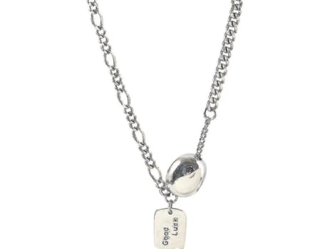 Collar de suerte de platado de plata para mujeres accesorios de regalo de joyería fina colgantes de estilo retro