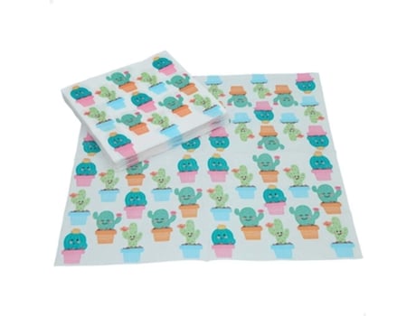 Pack 20 Servilletas Papel Cactus 30 Cm GENÉRICO