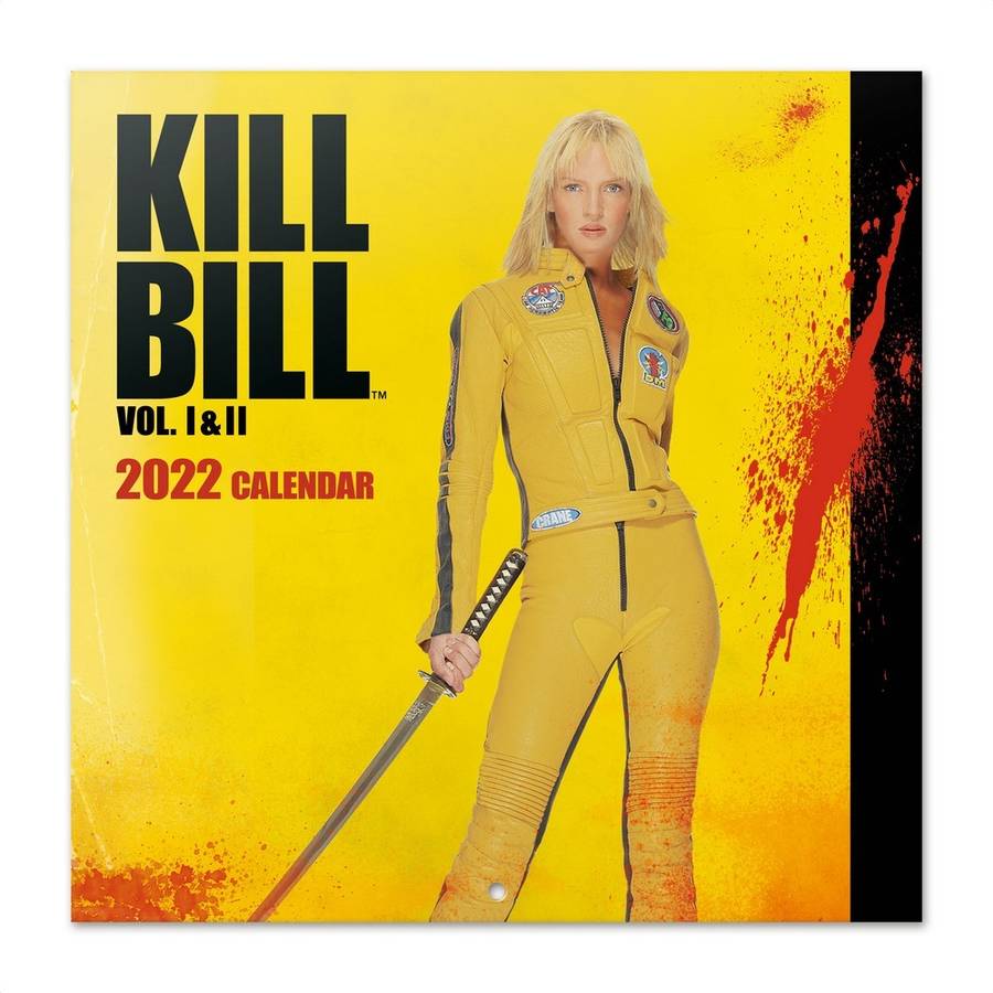 Calendario Kill Bill 2022 pared originales │ mensual producto con licencia oficial erik editores 30x30