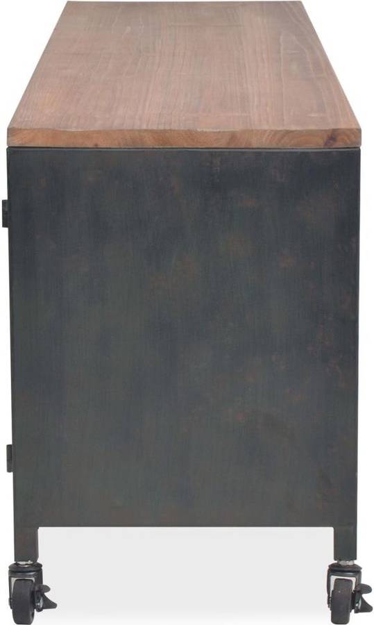 Mueble de TV ART PLANET (120x30x43cm - Acero - Negro)