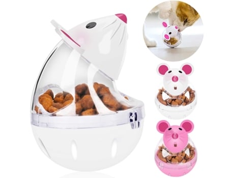 Pet Toys Dispensador De Bolas De Comida Para Gatos Forma De Gato ELKUAIE