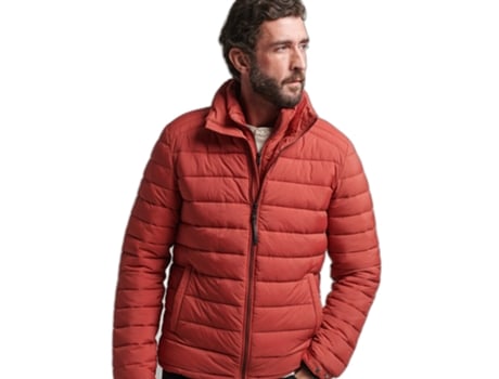 Abrigo para Hombre SUPERDRY (Poliéster - L - Rojo)