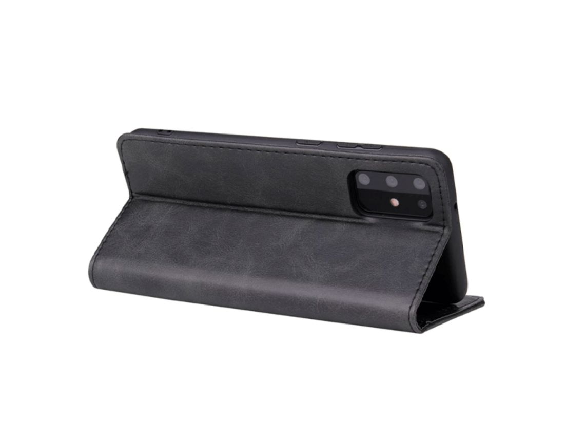 Carcasa MagneticFlipWallet para Oppo A98 5G Negro PHONECARE