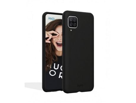 Carcasa de Silicona JAYM Negra Para Samsung Galaxy A12