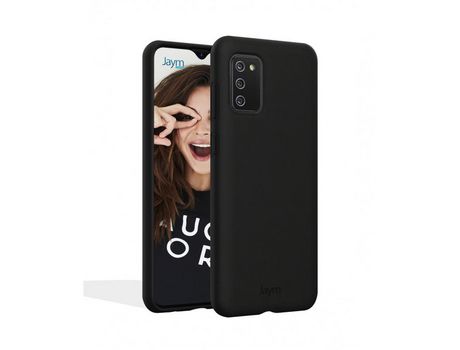 Carcasa de Silicona JAYM Negra Para Samsung Galaxy A02S