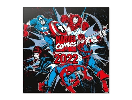 Calendario Marvel Comics 2022 incluye de regalo pared │ anual mensual merchandising producto con licencia oficial 30x30 grupo erik