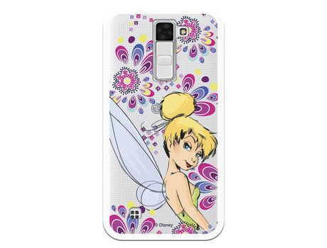 Funda Oficial Disney Campanilla Flores Transparente para LG K8 - Peter Pan