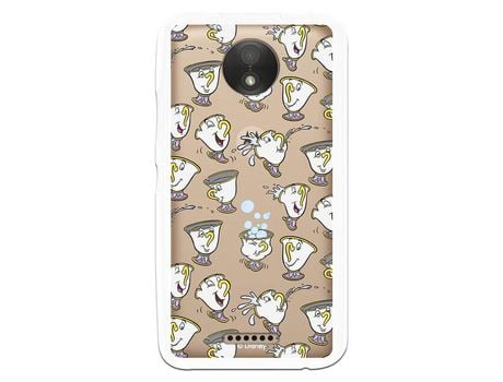 Funda Oficial Disney Chip Potts Siluetas Transparente para Motorola Moto C