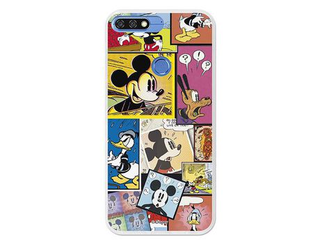 Funda Oficial Disney Mickey, Comic Huawei Y7 2018