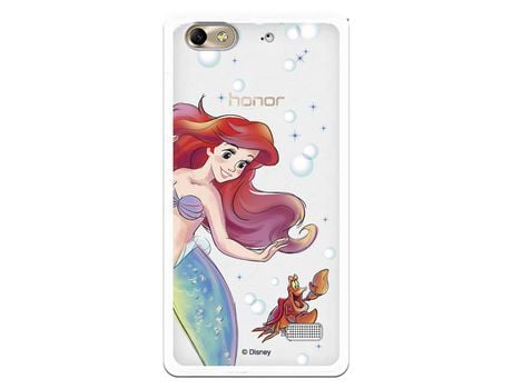 Funda Oficial Disney Sirenita y Sebastian Transparente para Huawei Honor 4C - La Sirenita