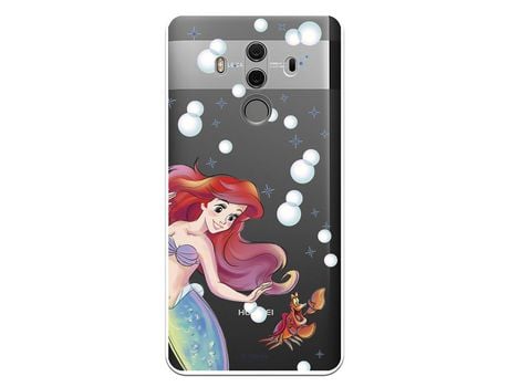 Funda Oficial Disney Sirenita y Sebastian Transparente para Huawei Mate 10 Pro - La Sirenita