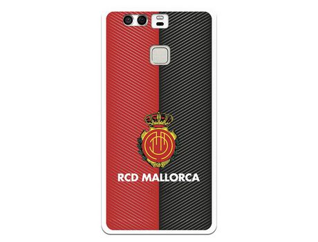 Funda para Huawei P9 del Mallorca RCD Mallorca Diagonales Transparente - Licencia Oficial RCD Mallorca