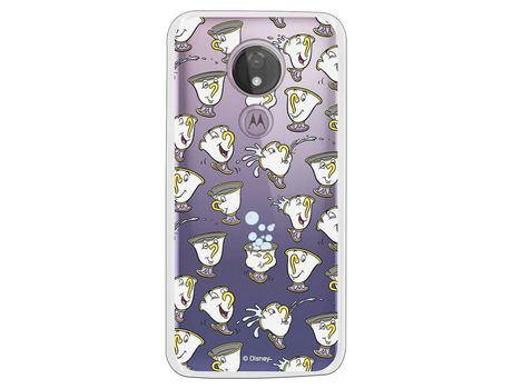 Funda Oficial Disney Chip Potts Siluetas Transparente para Motorola Moto G7 Power