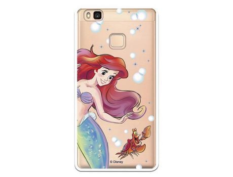 Funda Oficial Disney Sirenita y Sebastian Transparente para Huawei P9 Lite - La Sirenita