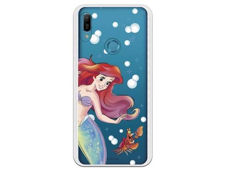 Funda Oficial Disney Sirenita y Sebastian Transparente para Huawei Y6 2019 - La Sirenita